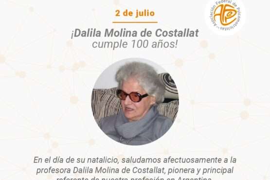 Dalila Molina de Costallat cumple 100 años